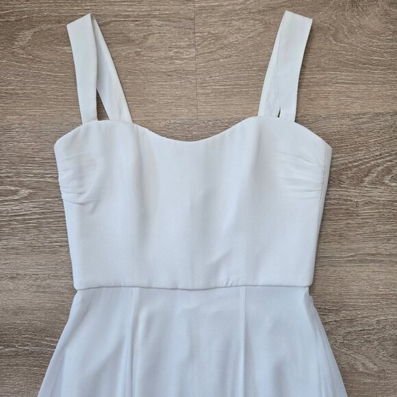 Amsale Custom Bridal Dress Chiffon Wedding Gown Floor-Length Sz 4 New with Tags - Picture 4 of 16